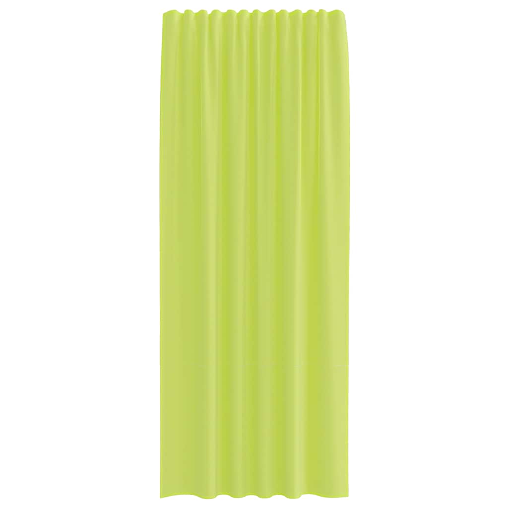 Voile zavjese s džepovima za šipke 2 kom. jabukasto zelene