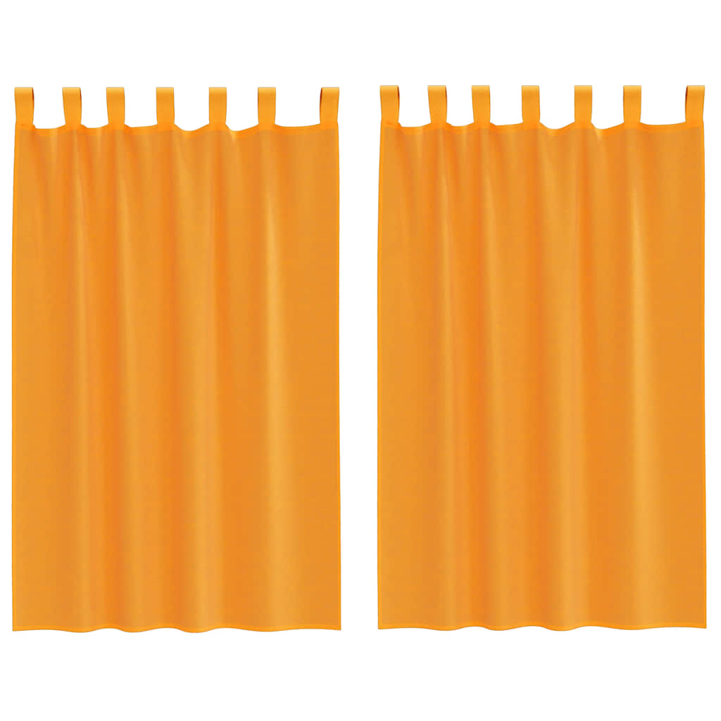 Voile zavjese s petljama 2 kom. narančaste 140x175 cm