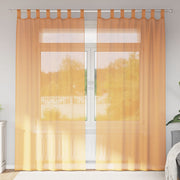 Voile zavjese s petljama 2 kom narančaste 140x245 cm