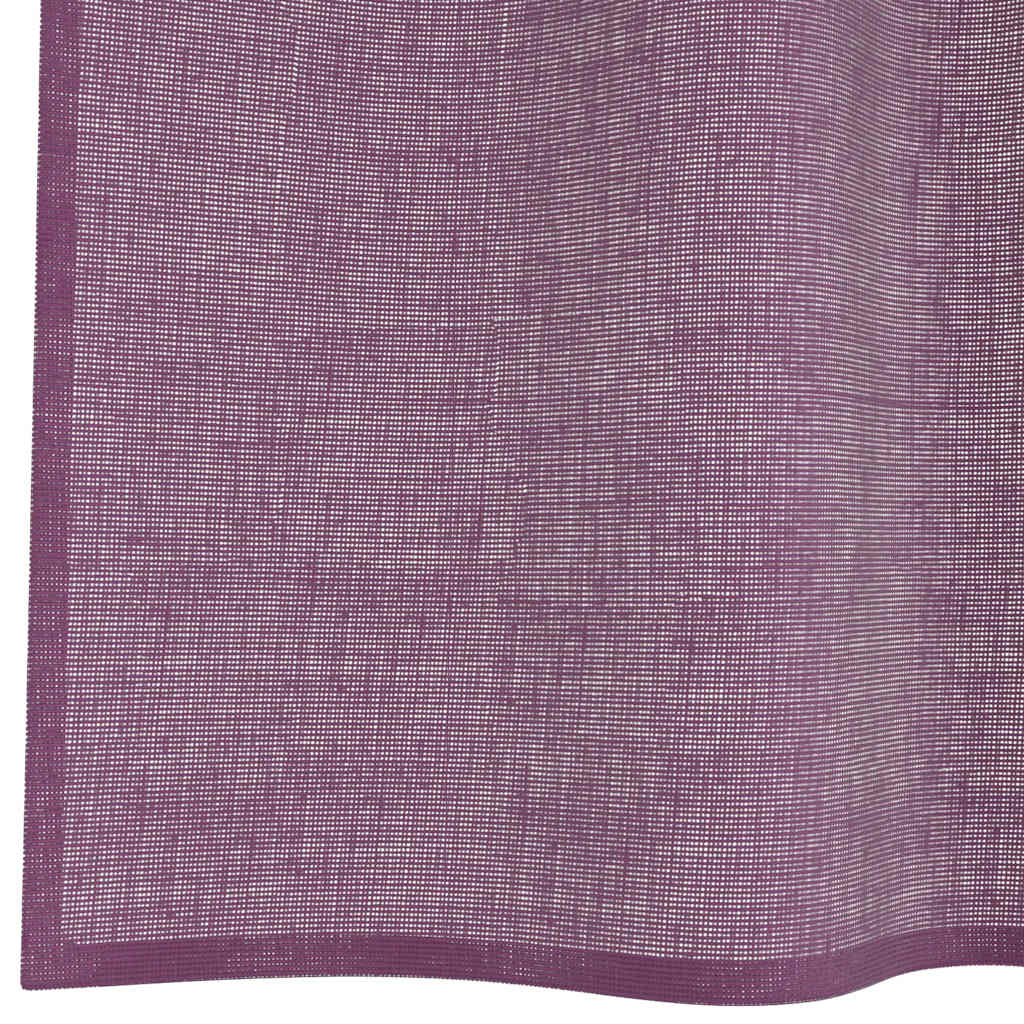 Voile zavjese s petljama 2 kom. ljubičaste 140x175 cm