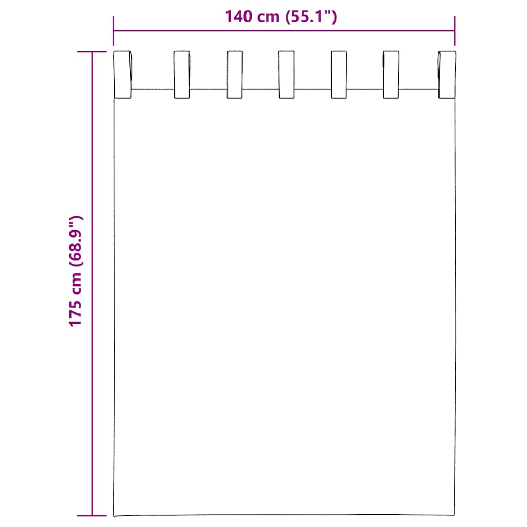 Voile zavjese s petljama 2 kom. kraljevsko plave 140x175 cm