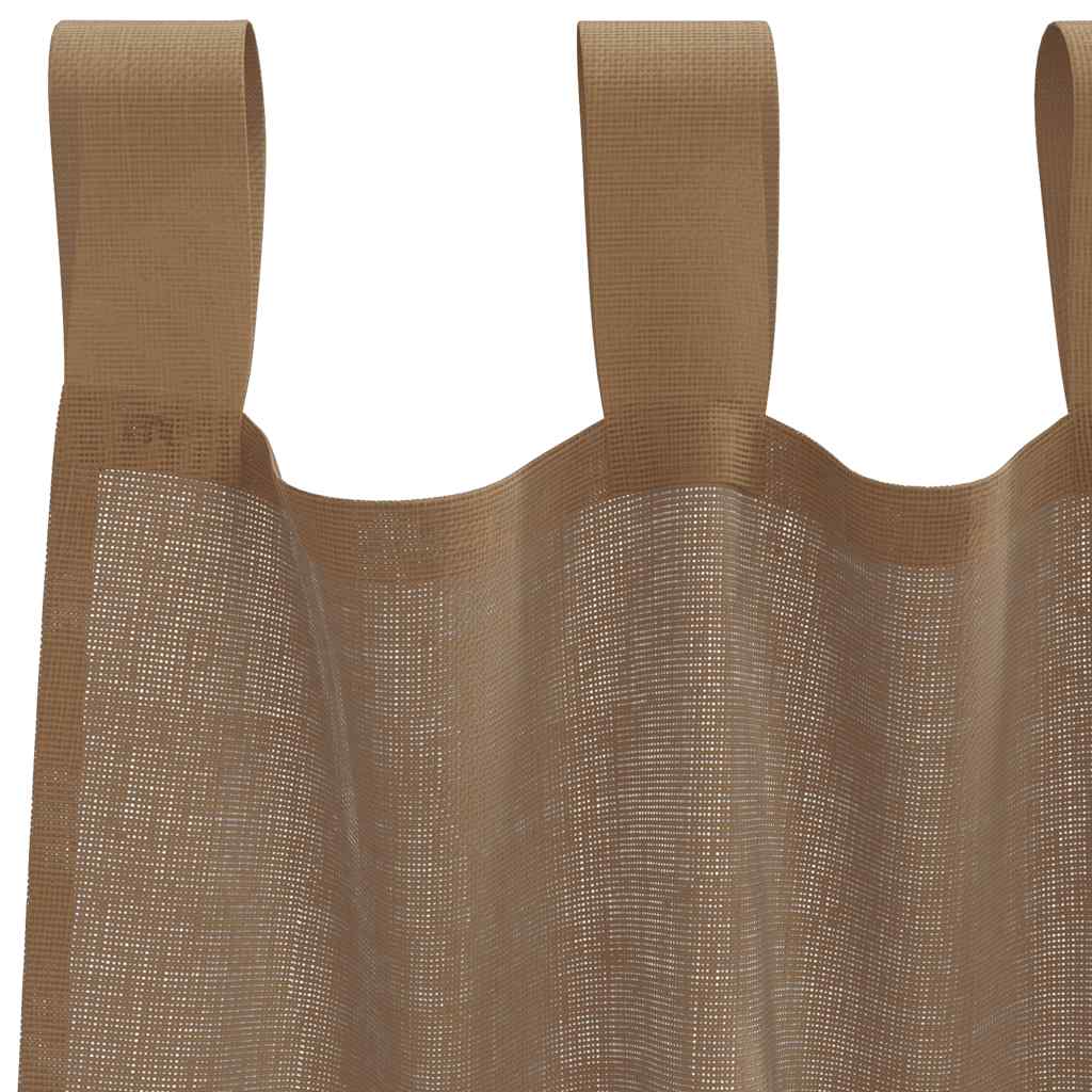 Voile zavjese s petljama 2 kom svijetlosmeđe 140x175 cm