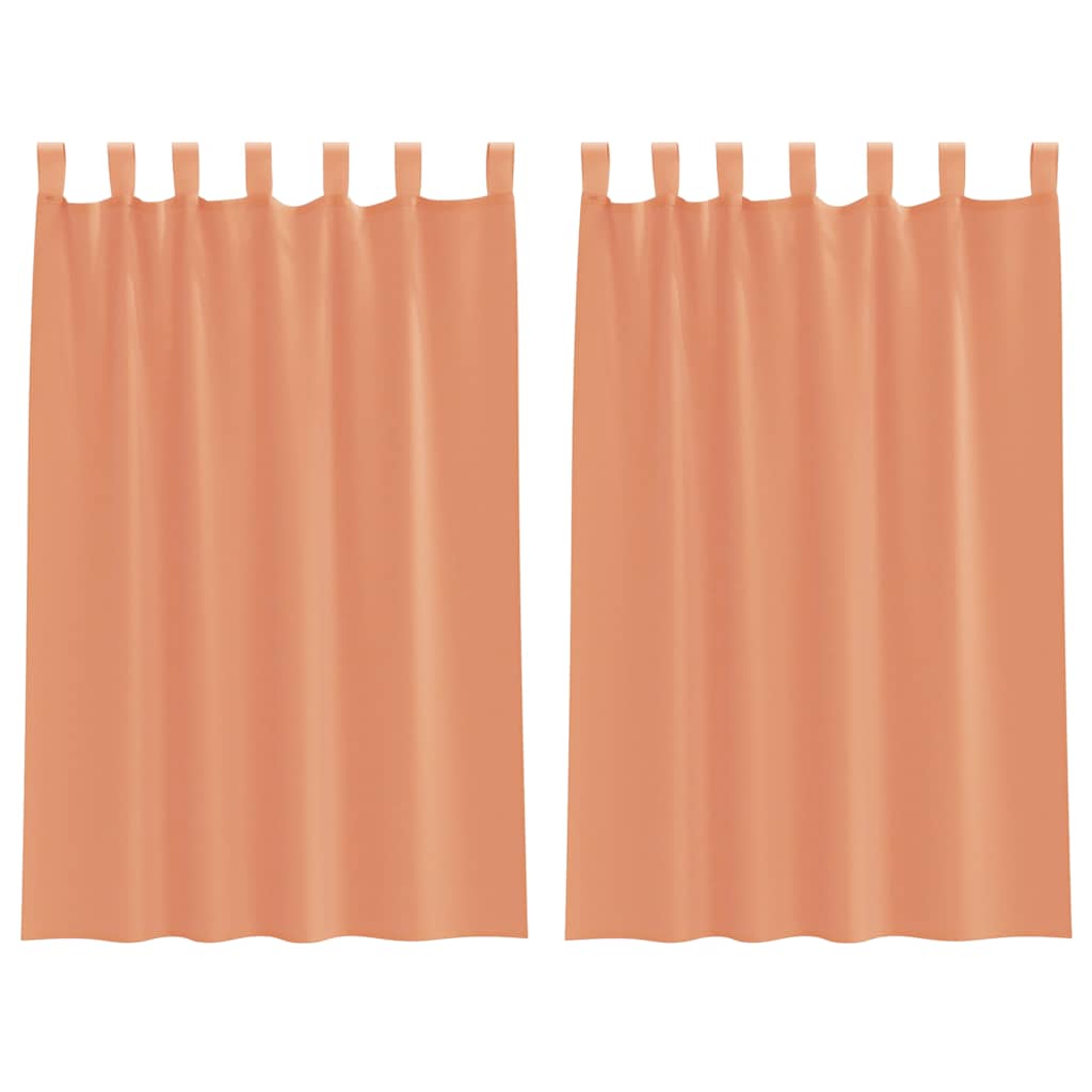 Voile zavjese s petljama 2 kom terakota 140x175 cm