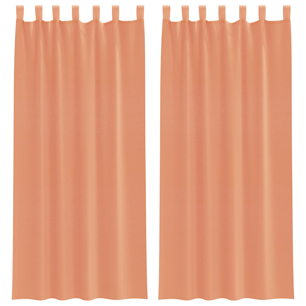 Voile zavjese s petljama 2 kom terakota 140x225 cm