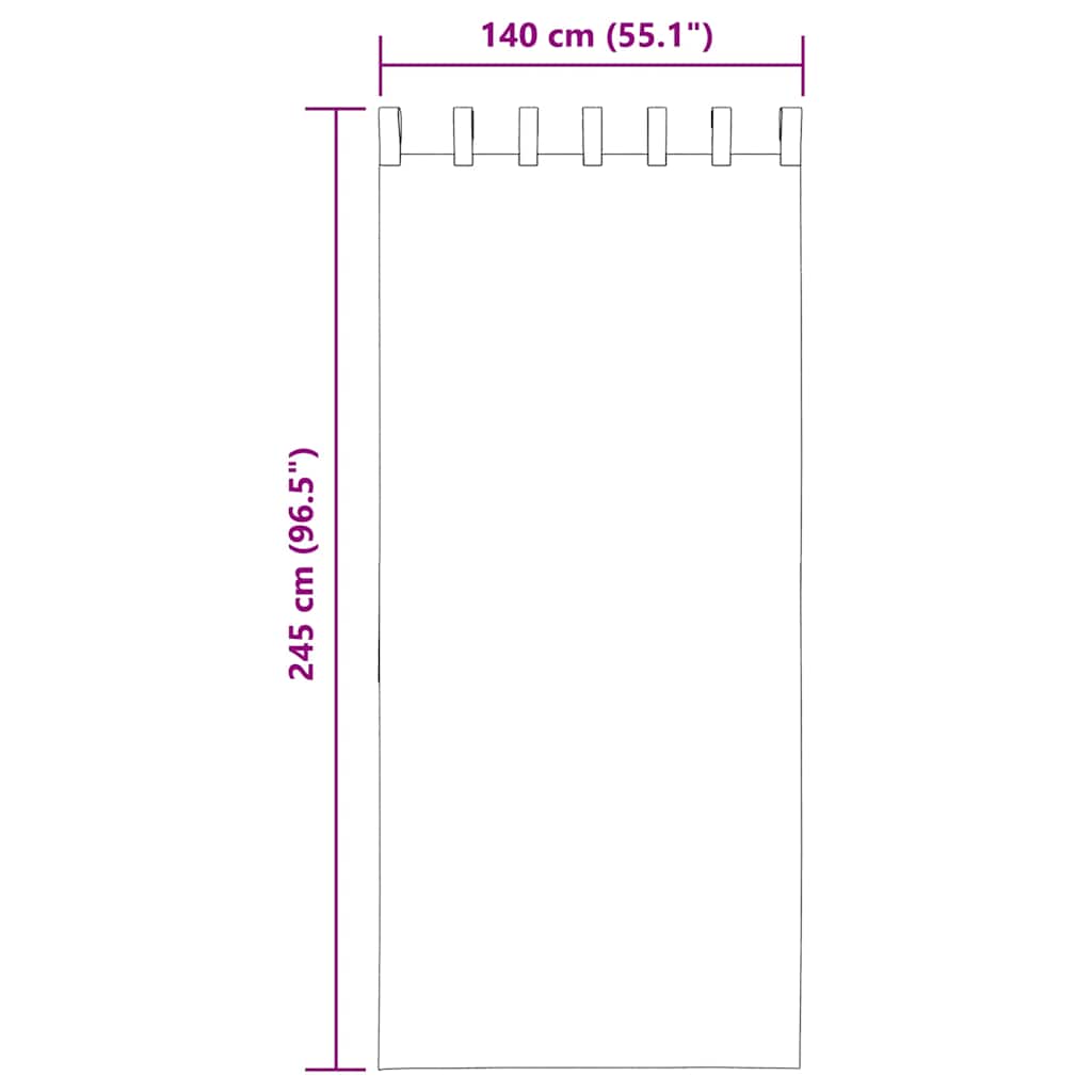 Voile zavjese s petljama 2 kom terakota 140x245 cm