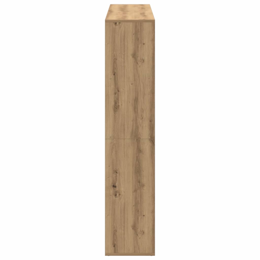 Ormarić z knjige boja hrasta 137,5x29x137,5cm konstruirano drvo