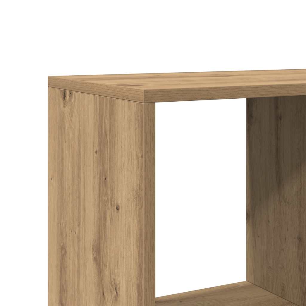 Ormarić z knjige boja hrasta 137,5x29x137,5cm konstruirano drvo