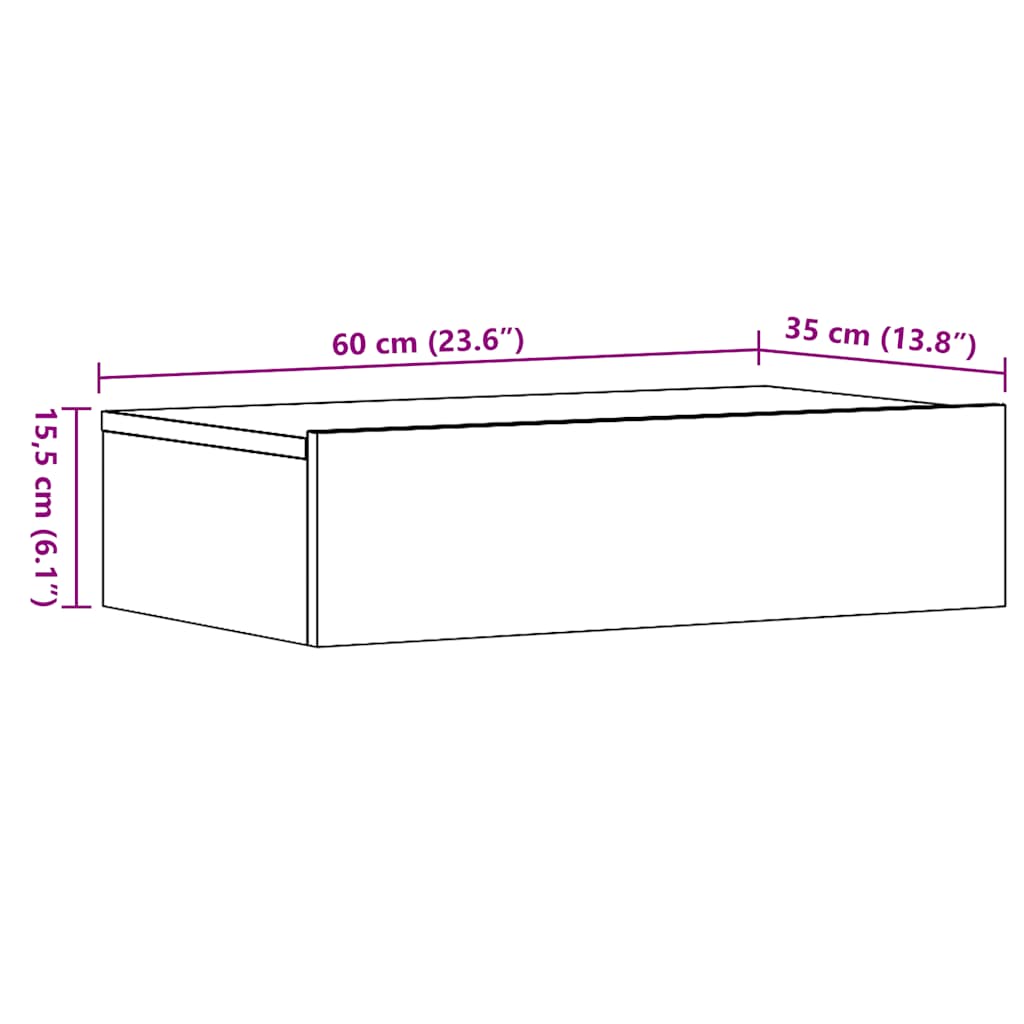 2-dijelni TV ormarić s LED svjetlima staro drvo 60x35x15,5 cm