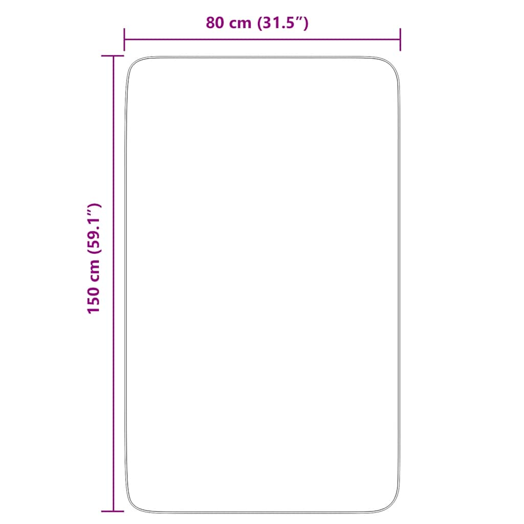 Čupavi tepih s visokim vlaknima NAVARRA 80x150 cm poliester