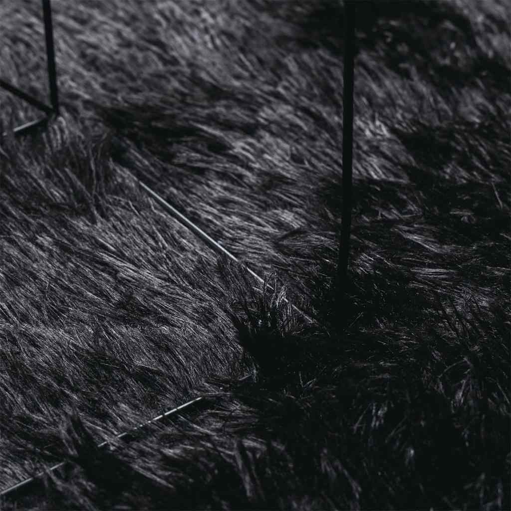 Čupavi tepih s visokim vlaknima NAVARRA crni 240x340 cm