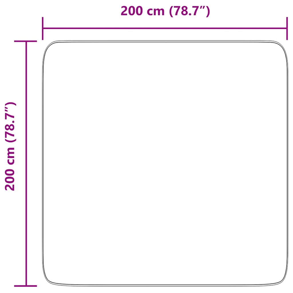 Čupavi tepih s visokim vlaknima NAVARRA crni 200x200 cm
