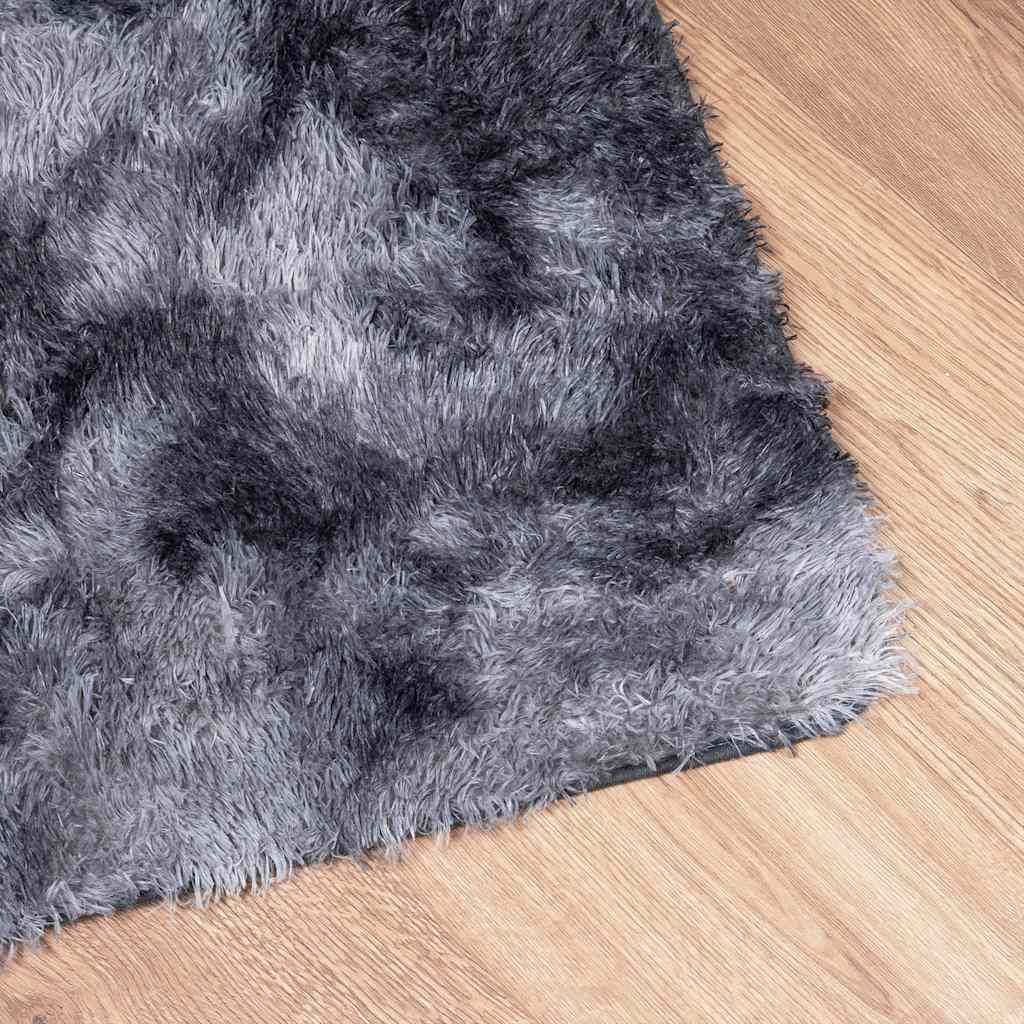 Čupavi tepih s visokim vlaknima NAVARRA tamnosiva 200x200 cm