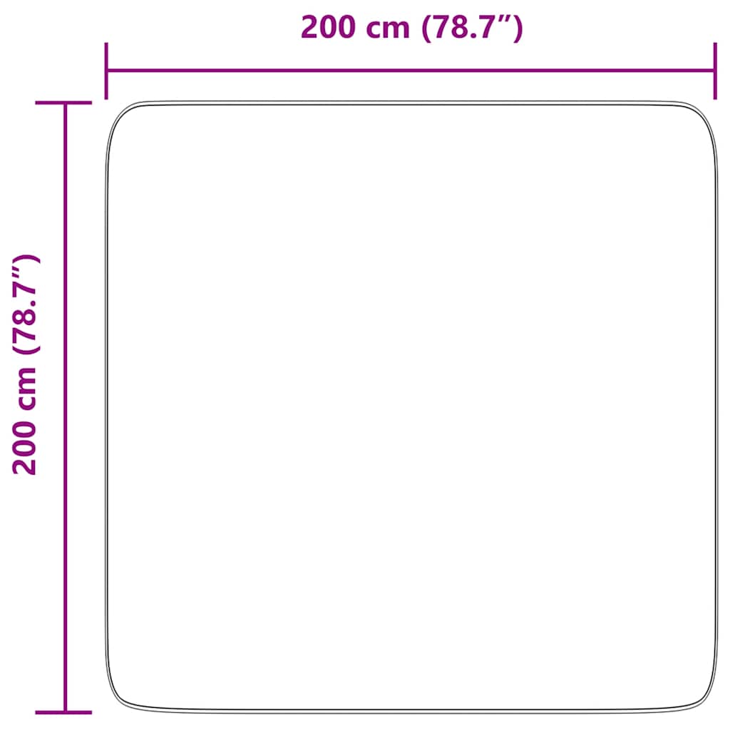 Čupavi tepih s visokim vlaknima NAVARRA tamnosiva 200x200 cm