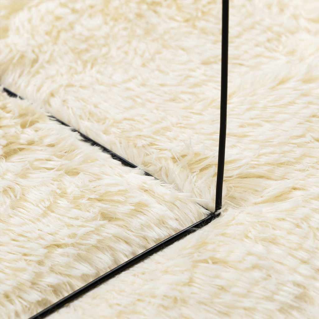 Čupavi tepih s visokim vlaknima NAVARRA krem 160x160 cm