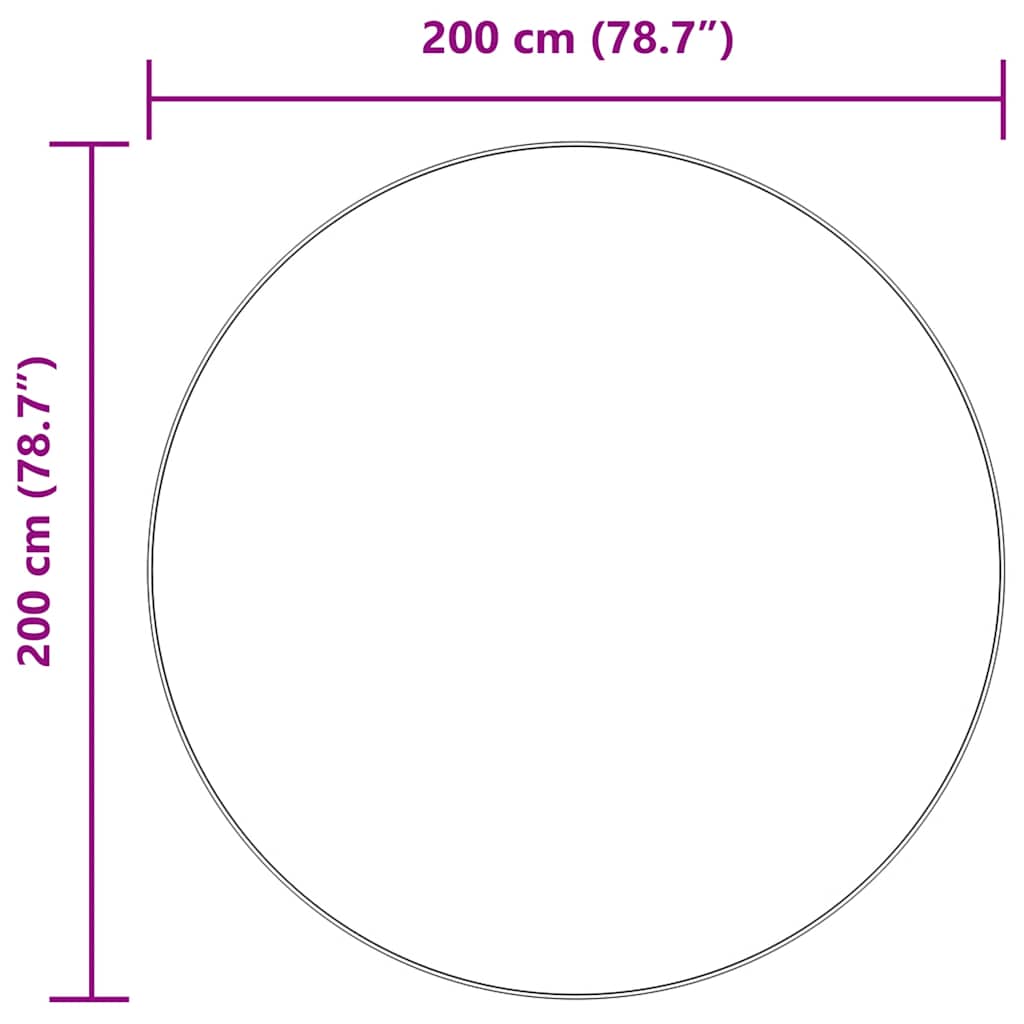 Čupavi tepih s visokim vlaknima NAVARRA srebrnosiva 200x200cm