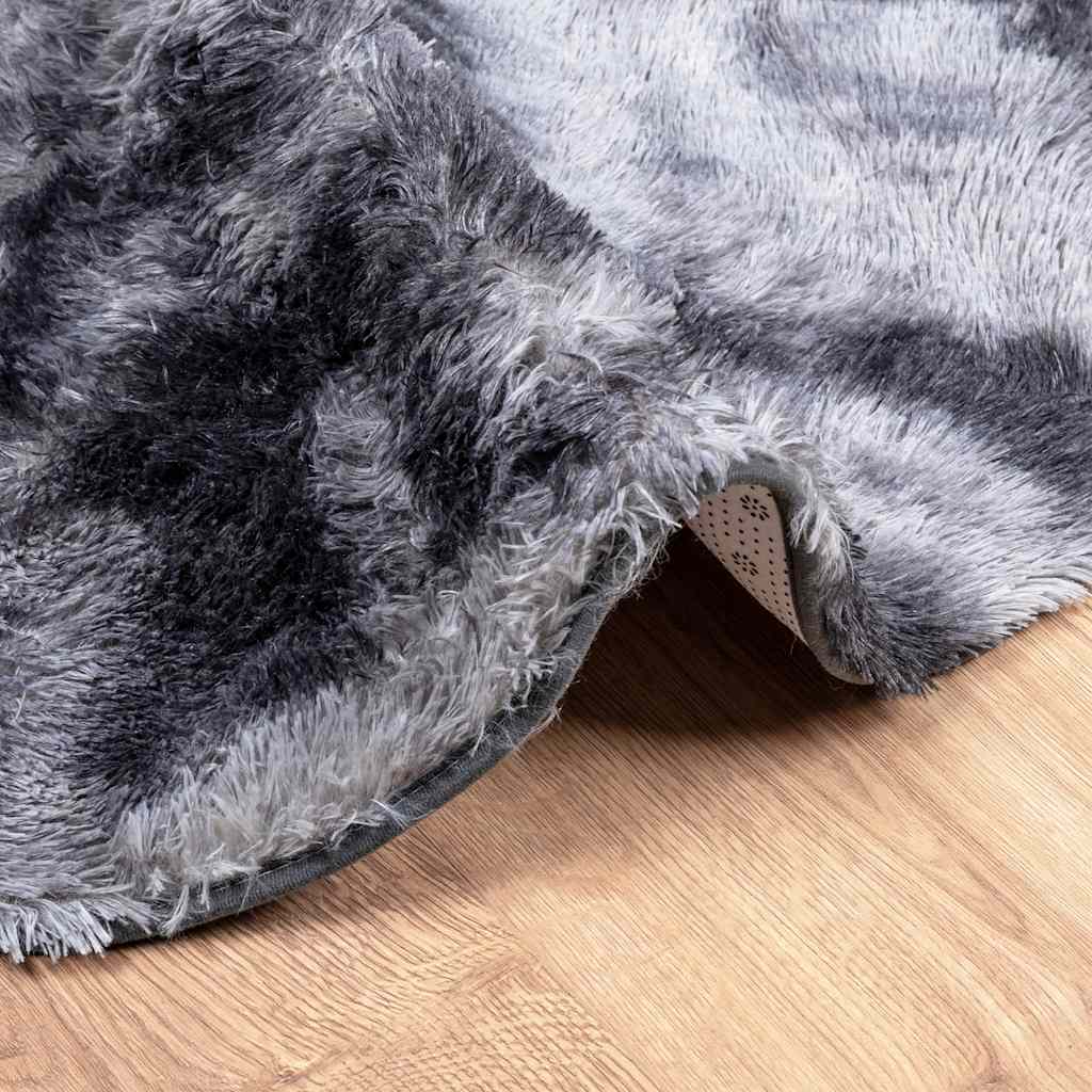 Čupavi tepih s visokim vlaknima NAVARRA tamnosiva 240x240 cm