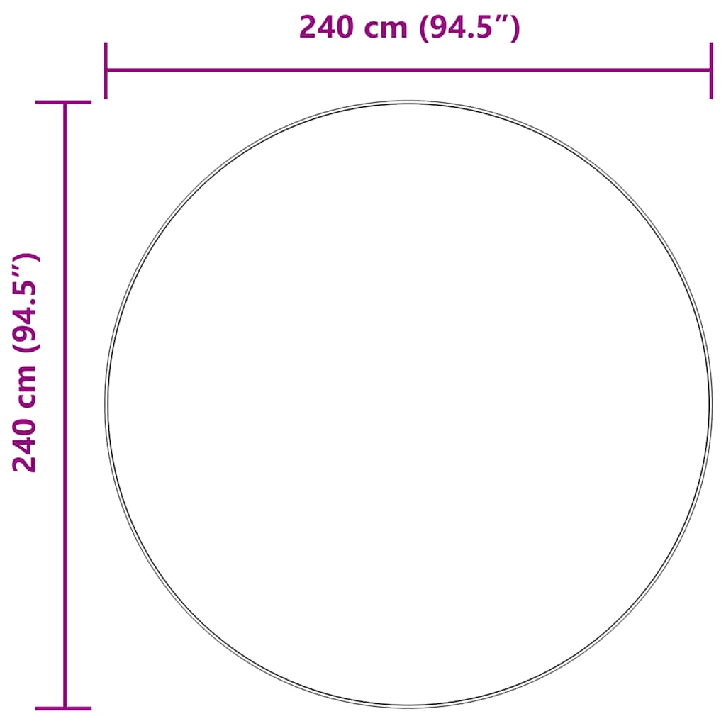 Čupavi tepih s visokim vlaknima NAVARRA tamnosiva 240x240 cm