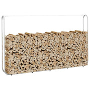 Stalak za drva za ogrjev 250x25x150 cm Pocinčani čelik