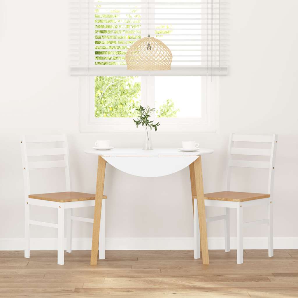 Blagovaonske stolice 2 kom. Bijela guma od punog drva