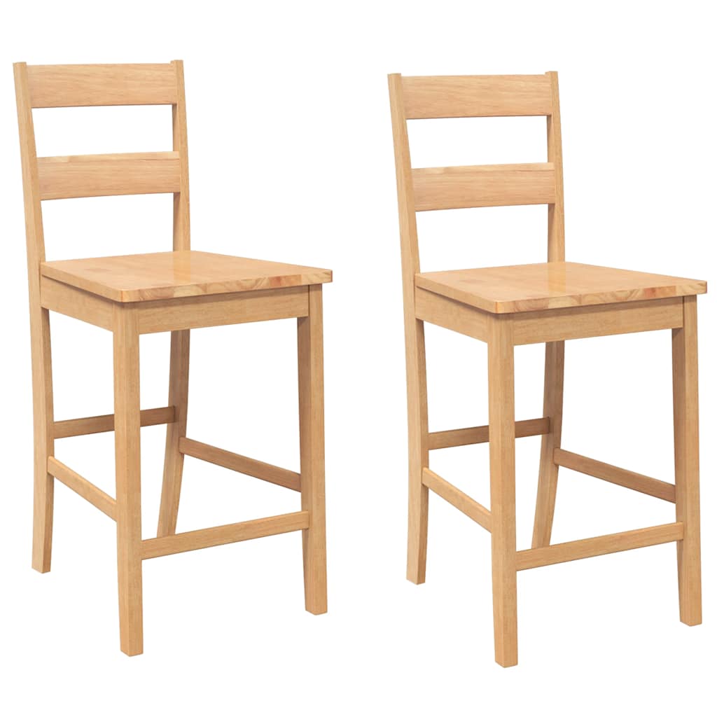 Barske stolice 2 kom. Prirodno puno drvo guma