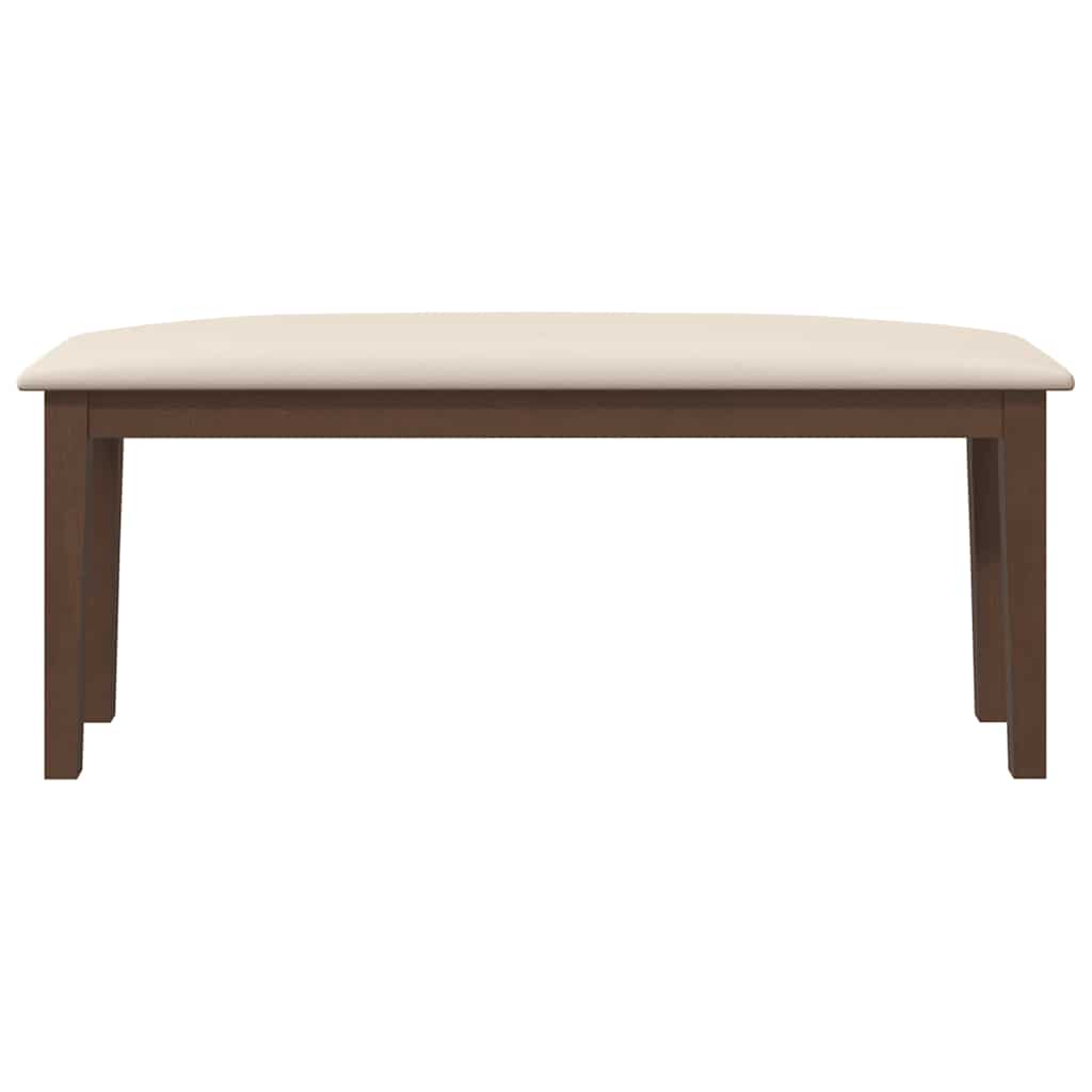 Klupa 110 cm smeđa guma od punog drveta