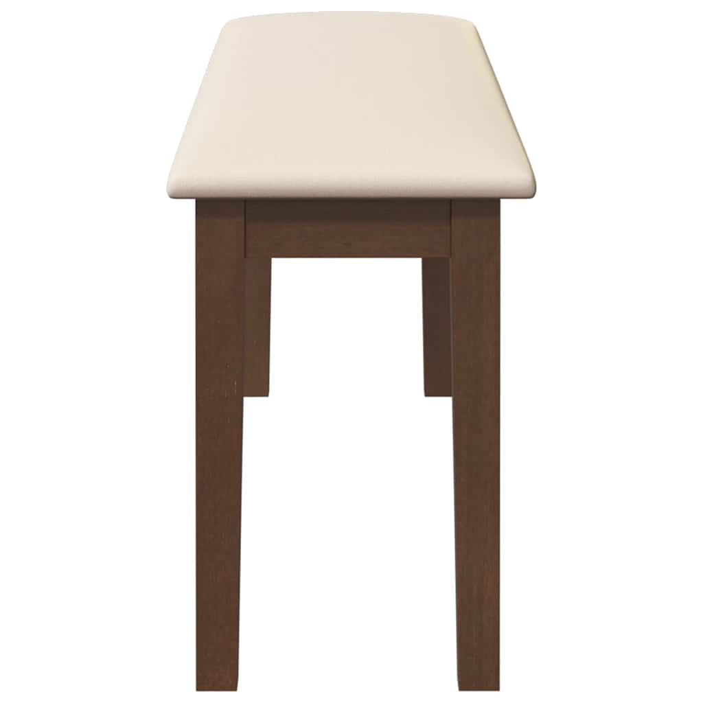 Klupa 110 cm smeđa guma od punog drveta