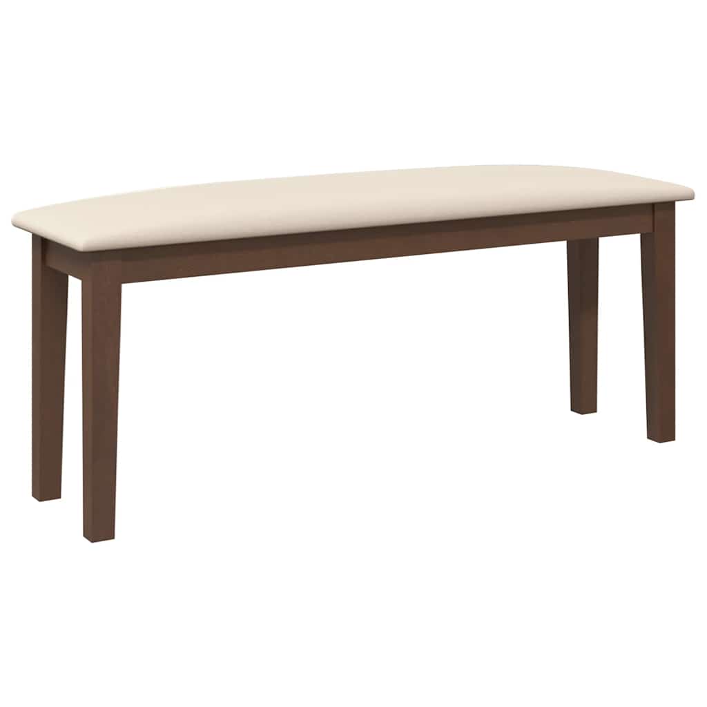 Klupa 110 cm smeđa guma od punog drveta
