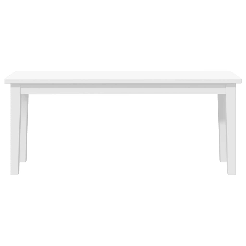 Klupa 110 cm bijela puna drvena guma
