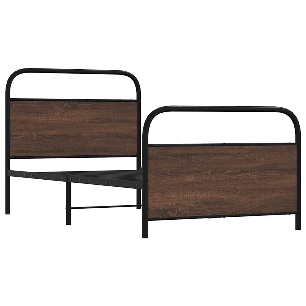 Okvir kreveta bez madraca smeđa boja hrasta 90x190 cm drveni