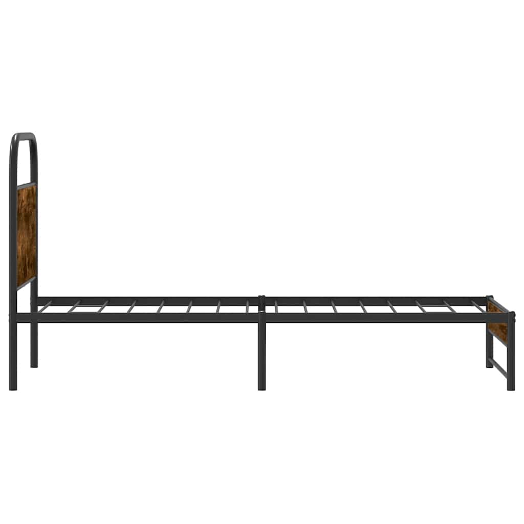 Okvir kreveta bez madraca dimljena boja hrasta 80x200 cm drveni