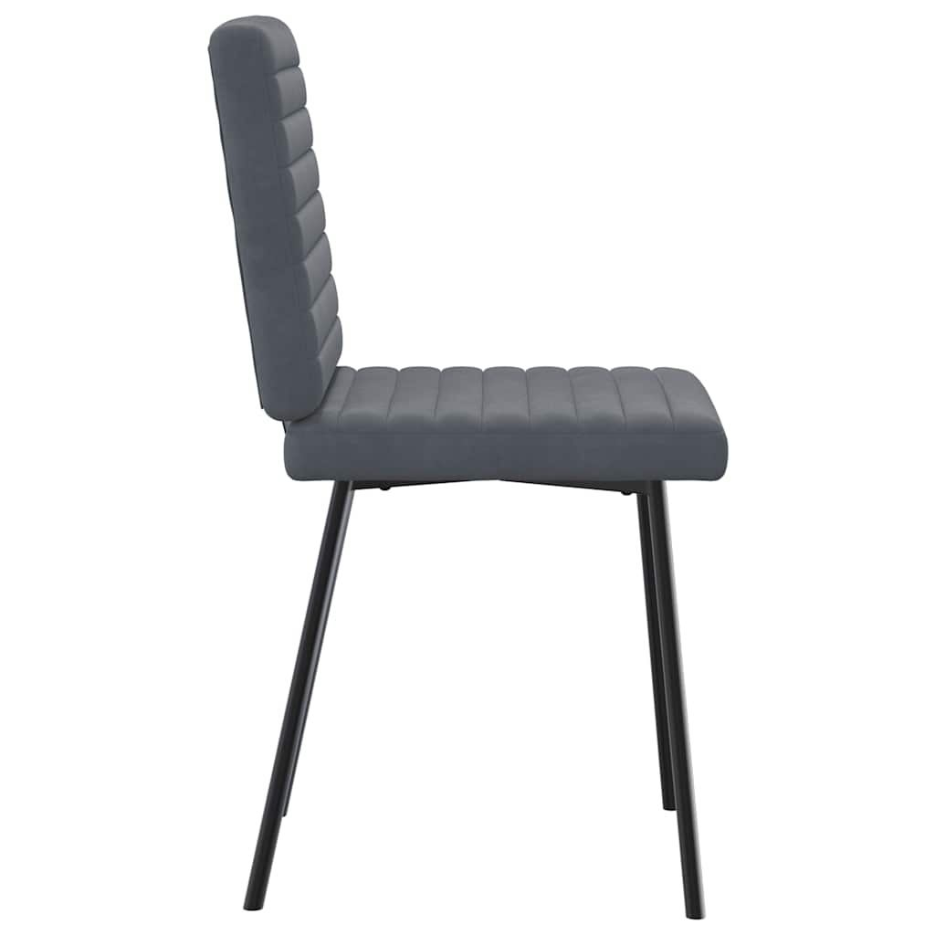 Blagovaonske stolice 4 kom tamnosive baršunaste