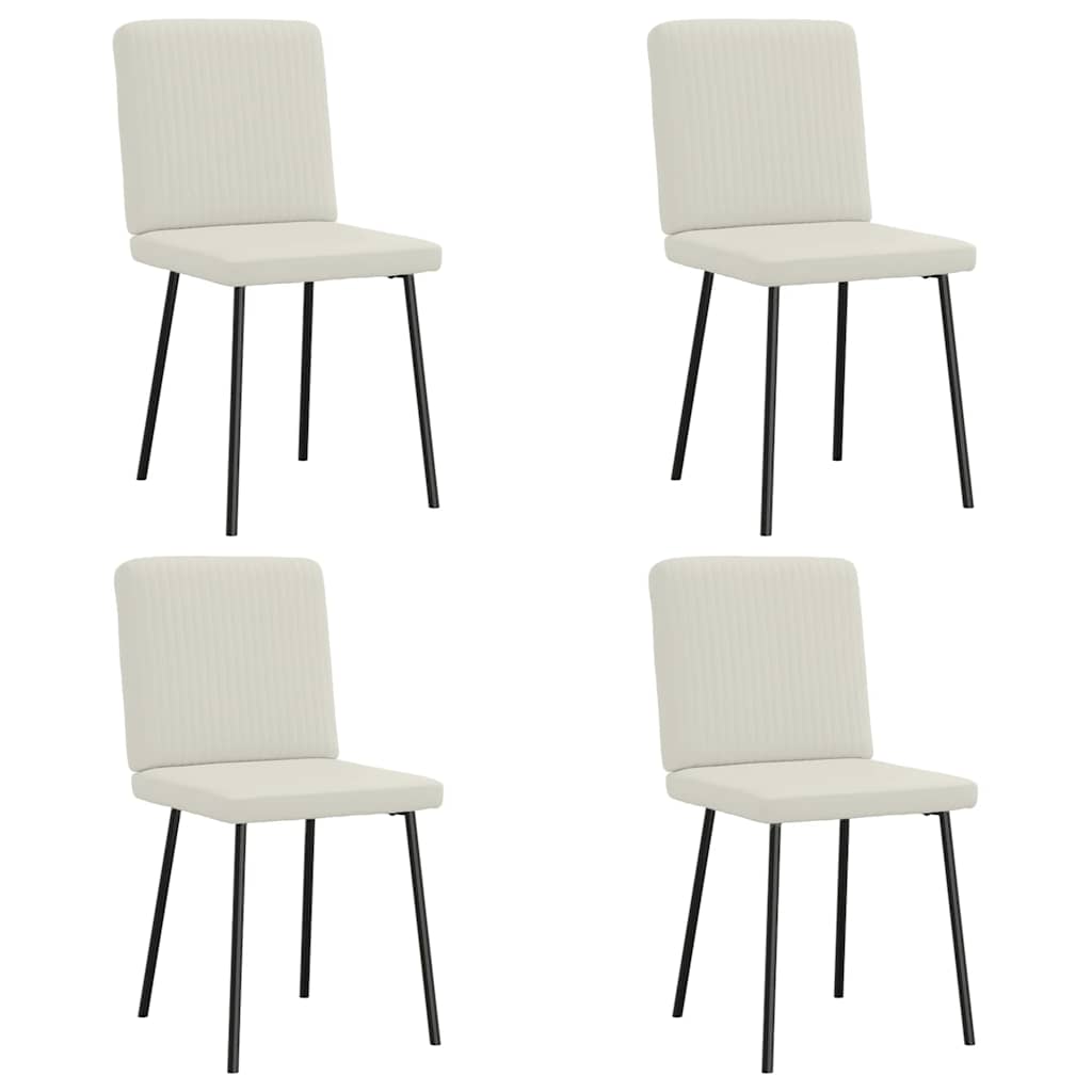 Blagovaonske stolice 4 kom krem baršunaste