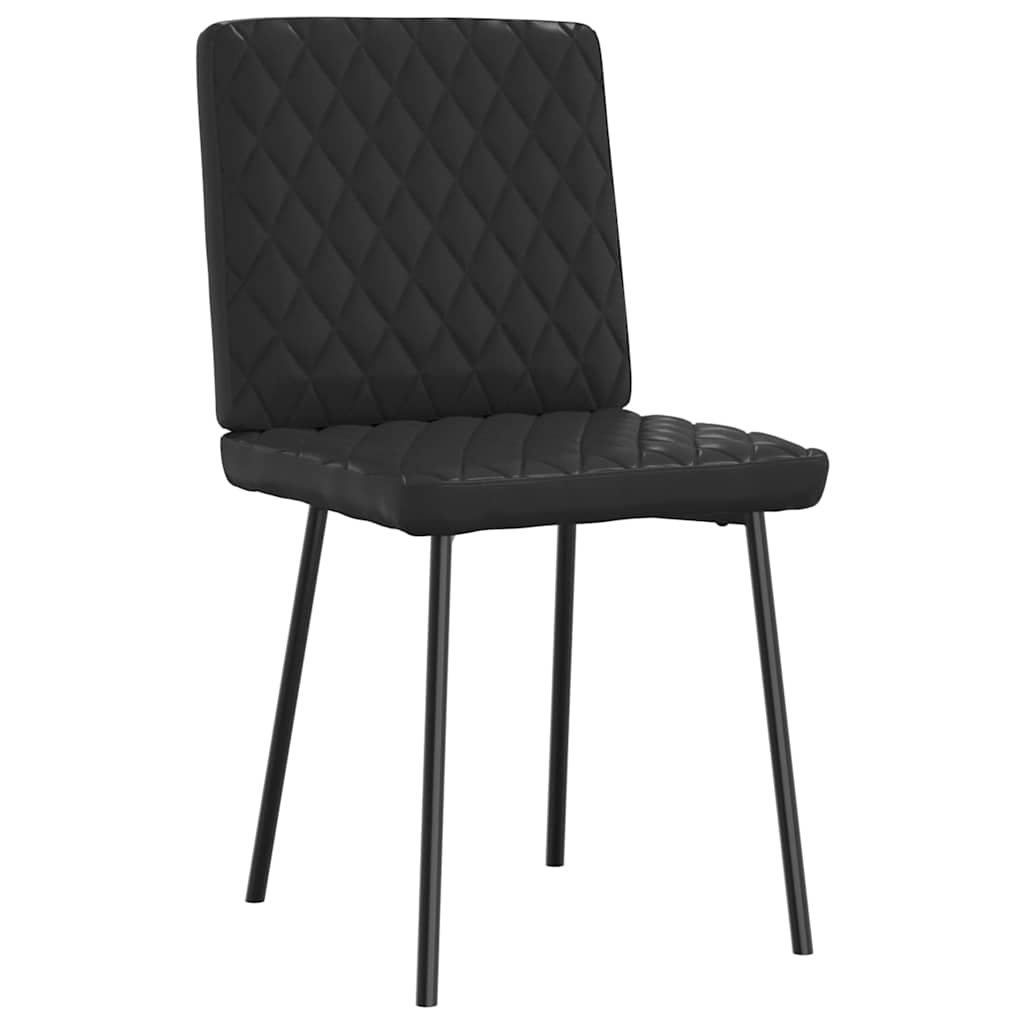 Okretne stolice 6 kom crne od umjetne kože