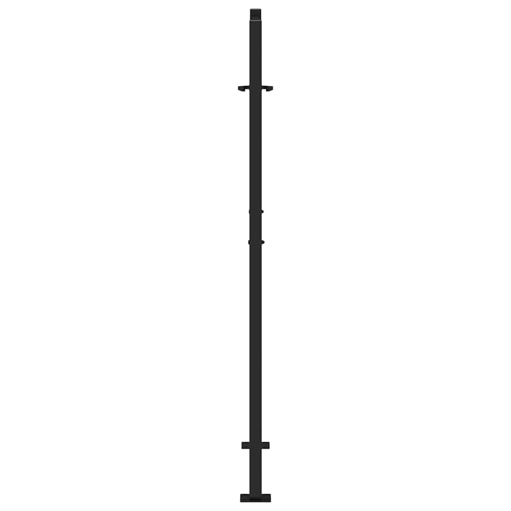 Vrtna vrata crna 100x150 cm dizajn s čeličnim krilom