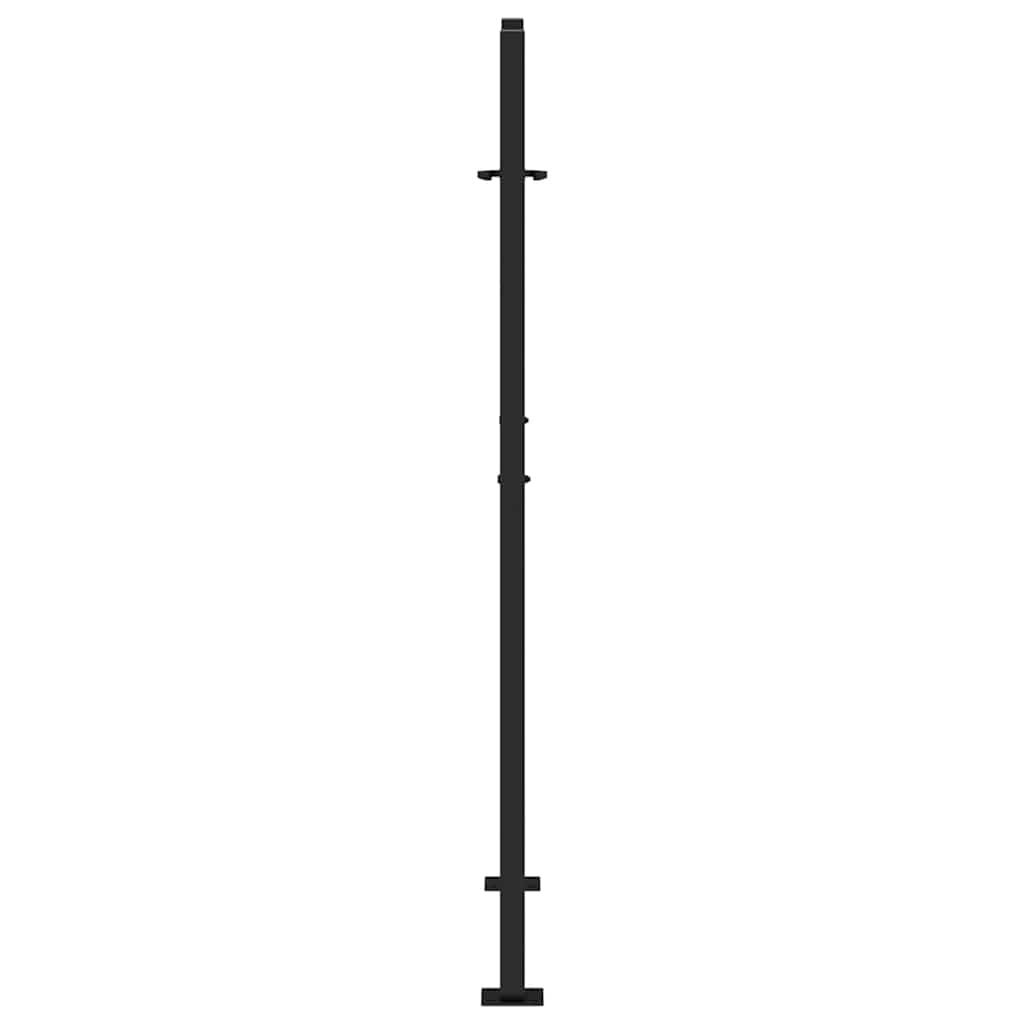 Vrtna vrata crna 100x150 cm čelična križna konstrukcija