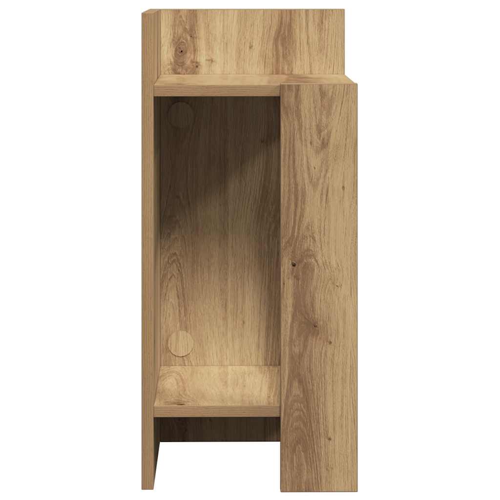 Pomoćni stolići 2 kom s policom boja hrasta 25,5x27x60 cm