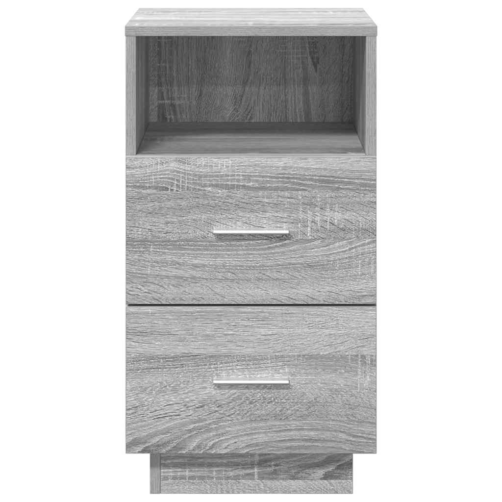 Noćni ormarići 2 kom s 2 ladice siva sonoma 36x36x68 cm