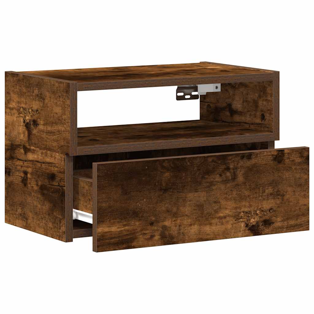 Zidni noćni ormarići 2 kom dimljeni hrast 45x26x28,5 cm