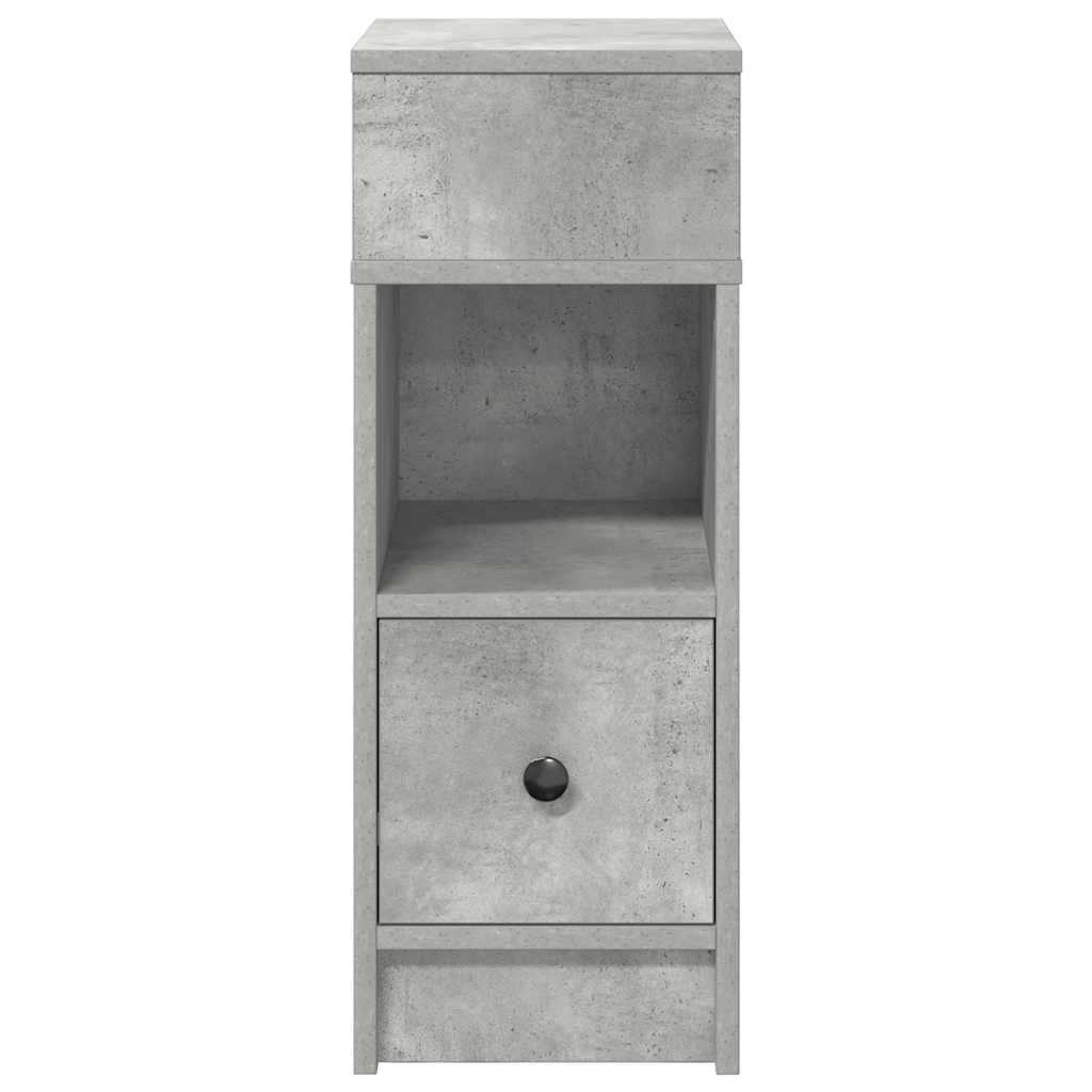 Noćni ormarić s ladicom beton siva 25x31x66 cm