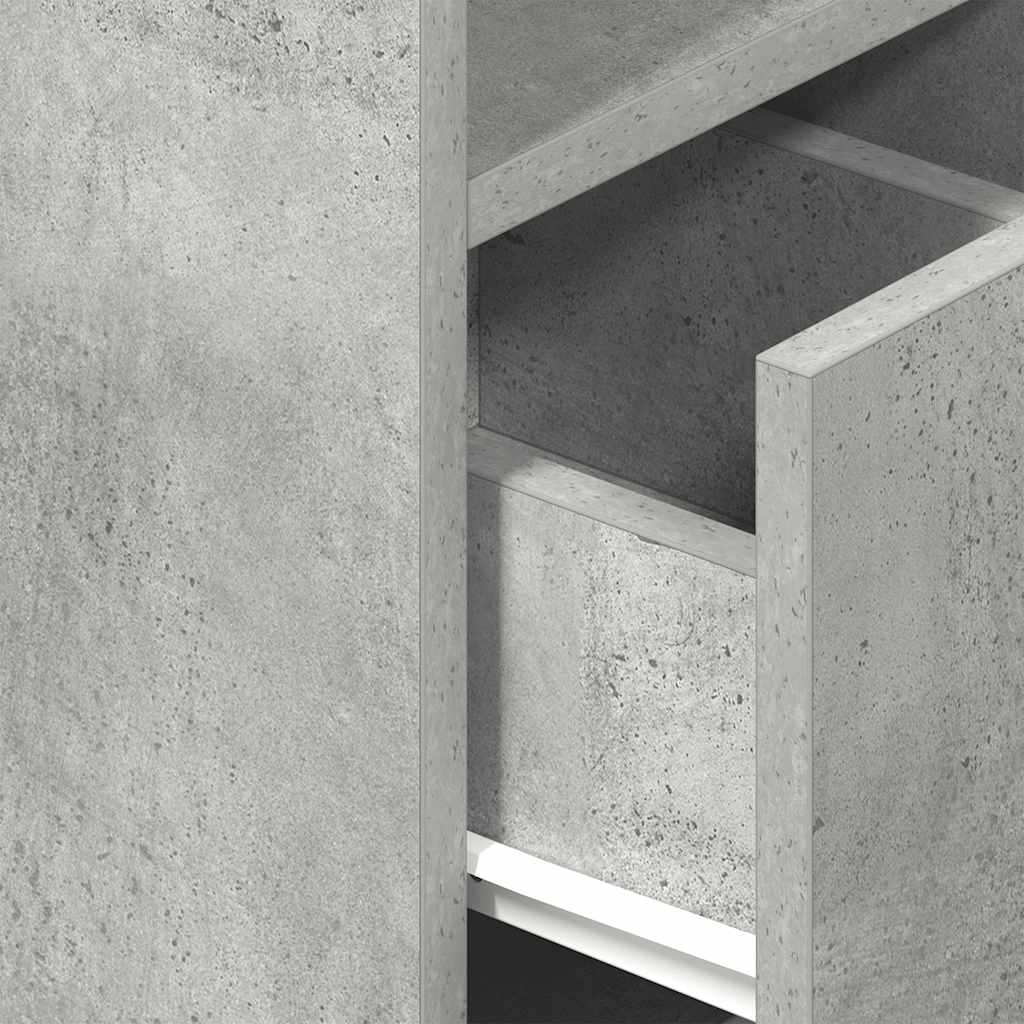 Noćni ormarić s ladicom beton siva 25x31x66 cm