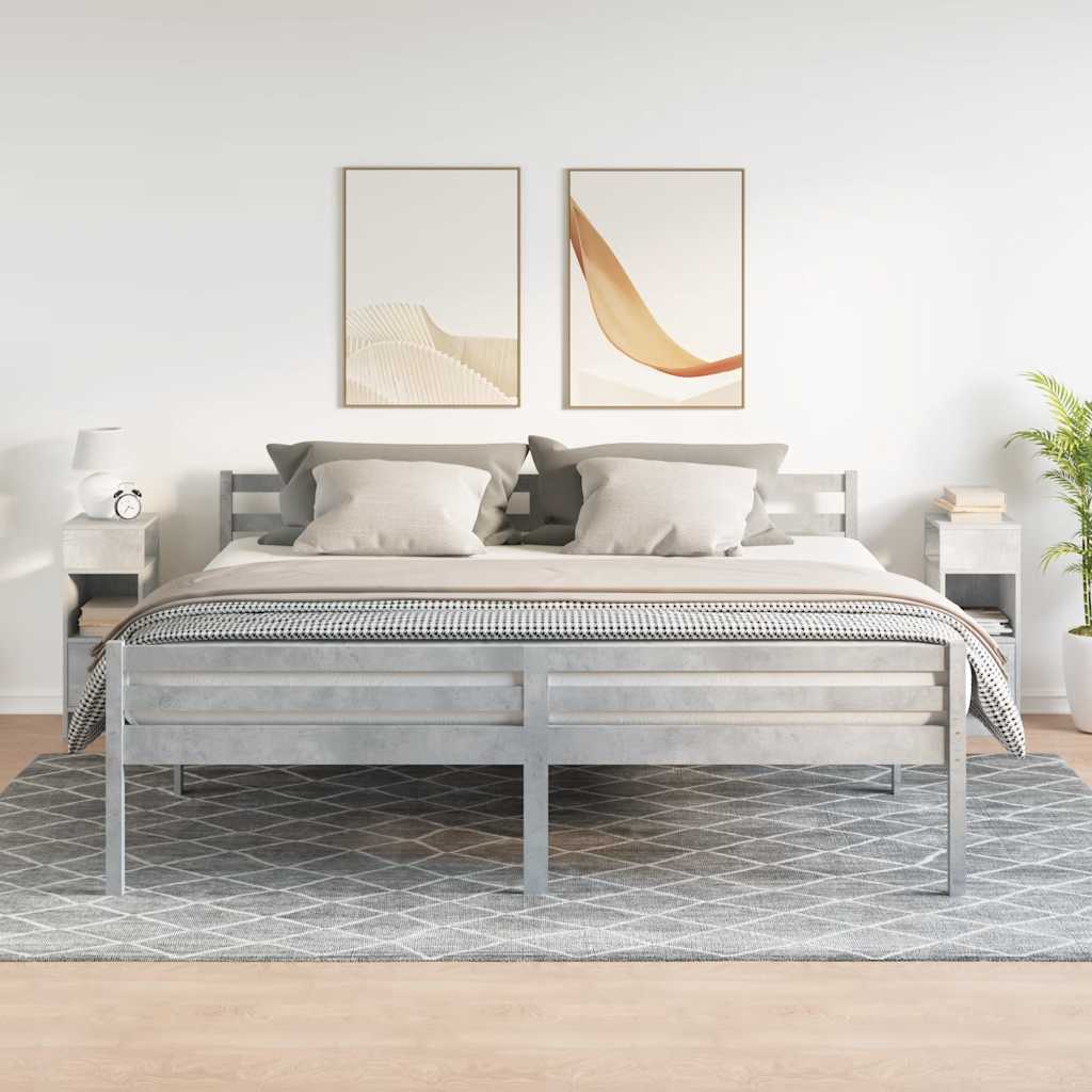 Noćni ormarići 2 kom s ladicom beton siva 25x31x66 cm
