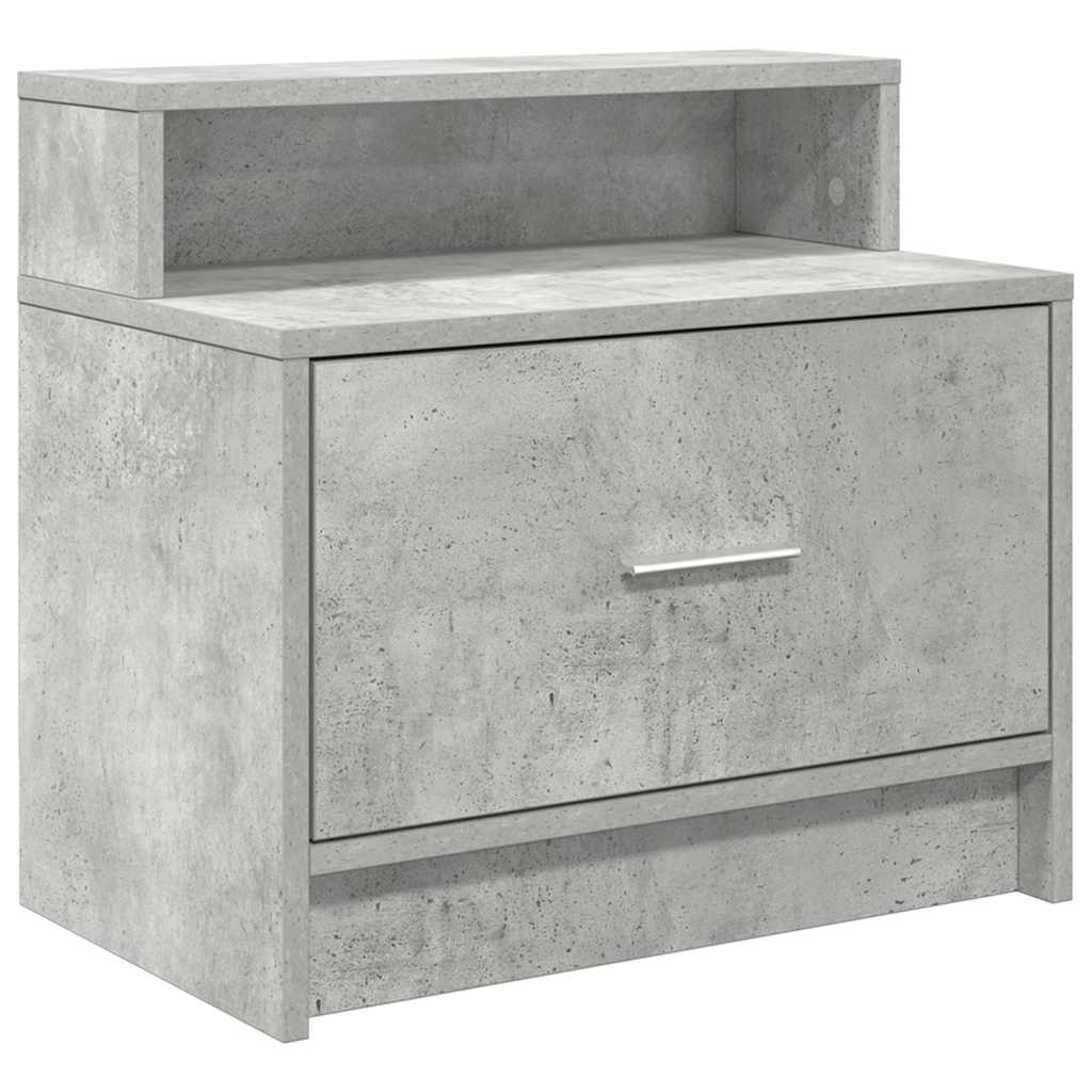 Noćni ormarići s ladicom 2 kom beton sivi 51x31x47 cm