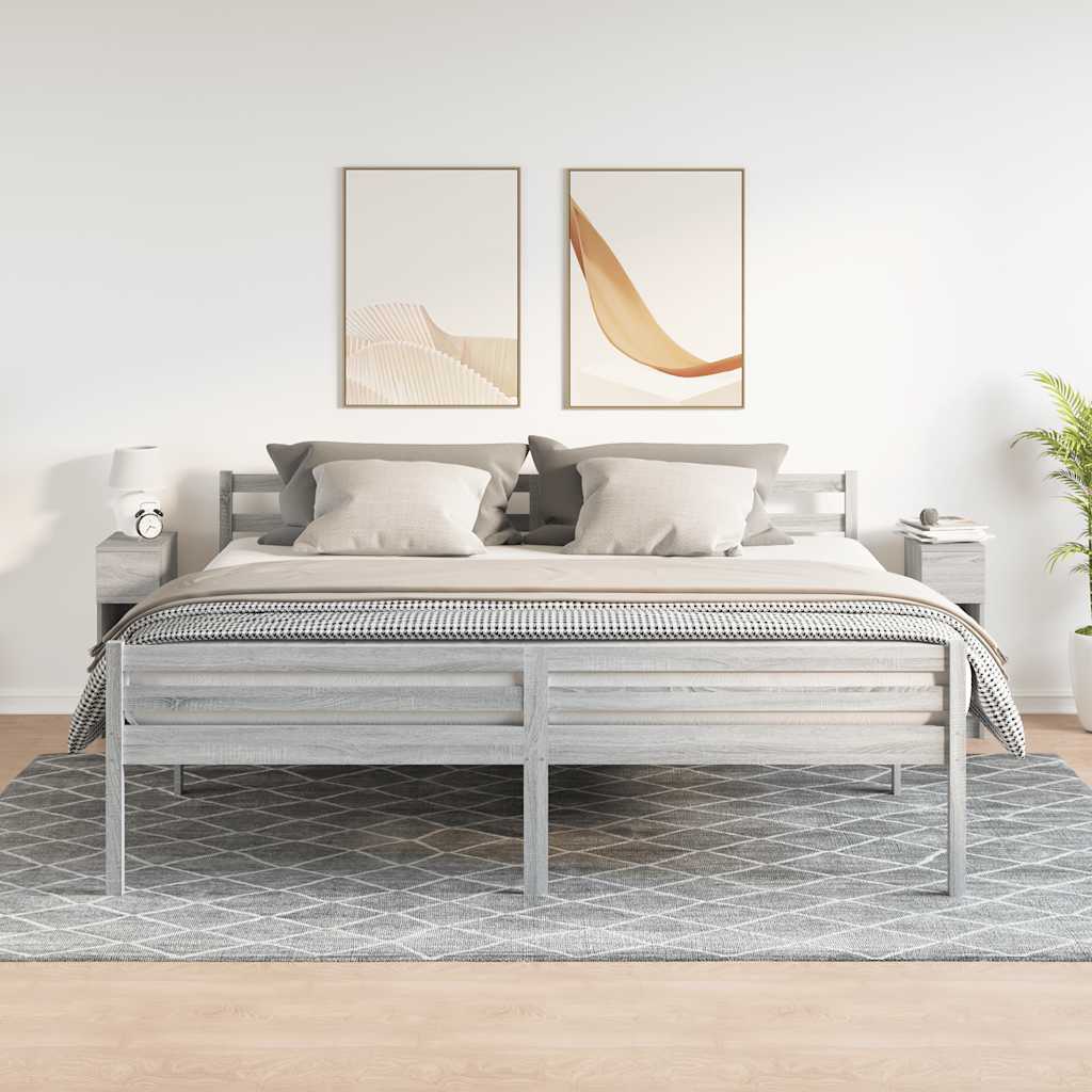 Noćni ormarići s ladicom 2 kom siva sonoma 20x36x60 cm