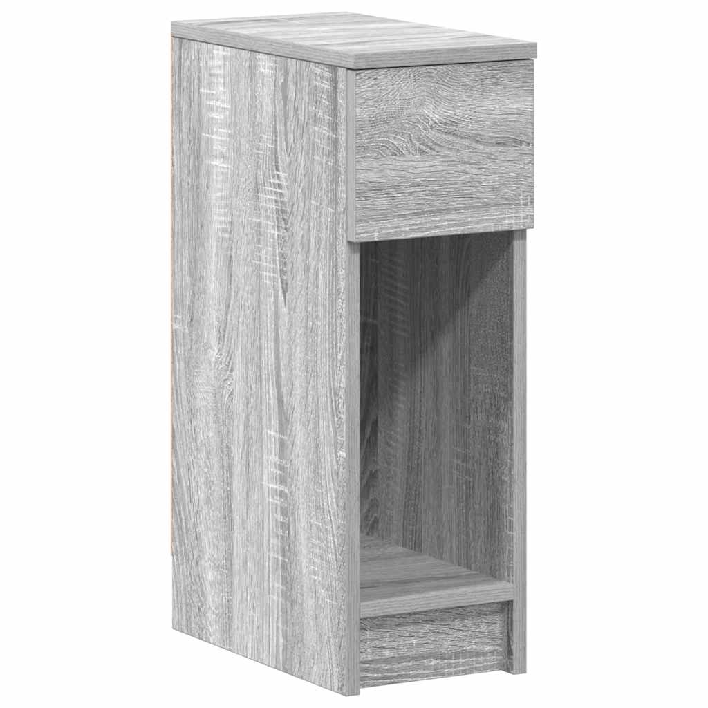 Noćni ormarići s ladicom 2 kom siva sonoma 20x36x60 cm