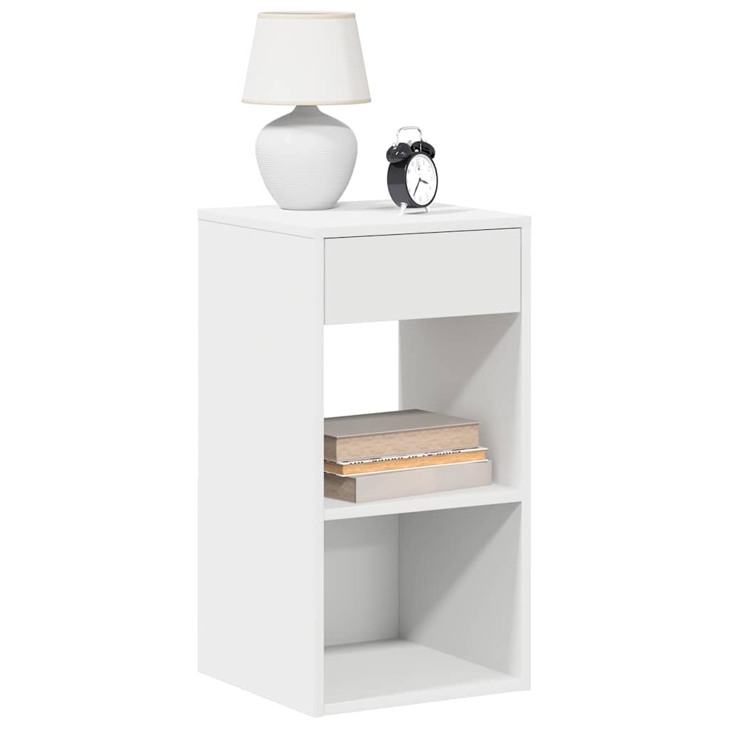 Noćni ormarići s ladicom 2 kom bijeli 35x34x66,5 cm