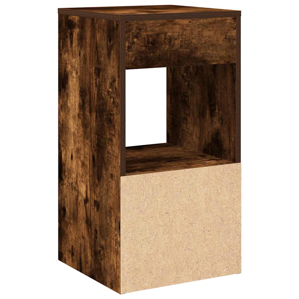 Noćni ormarić s ladicom dimljeni hrast 35x34x66,5 cm
