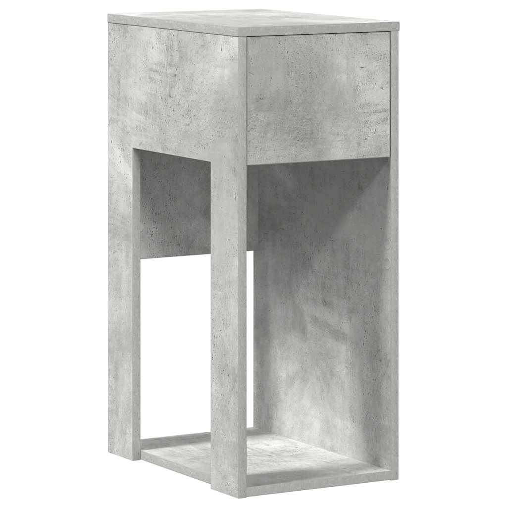 Tower stalak za računalo s ladicom boja betona 30x44x74 cm