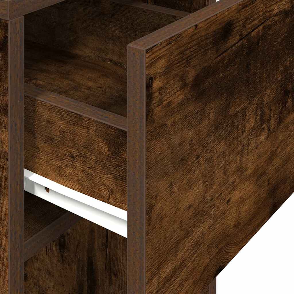 Tower stalak za računalo s ladicom boja hrasta 30x44x74 cm