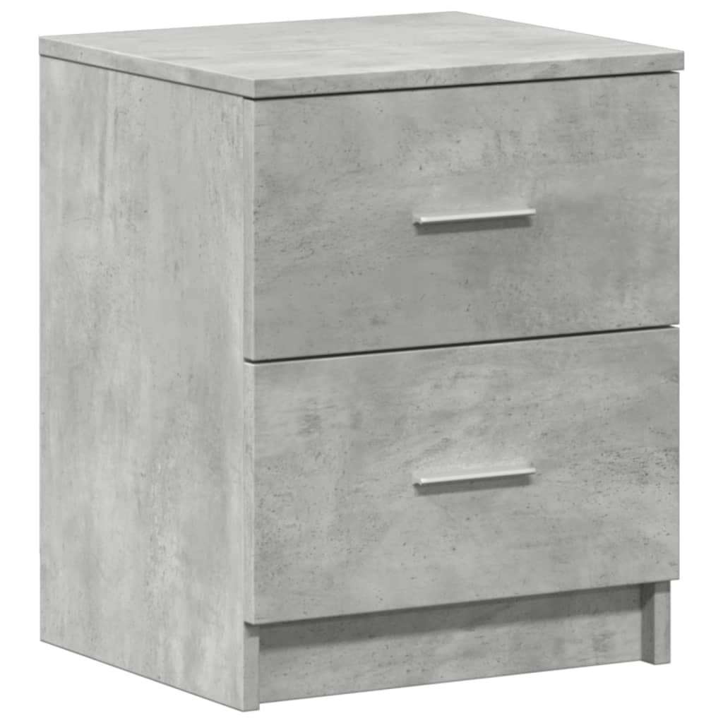 Noćni ormarić s 2 ladice, betonsko siva 40x36x50 cm