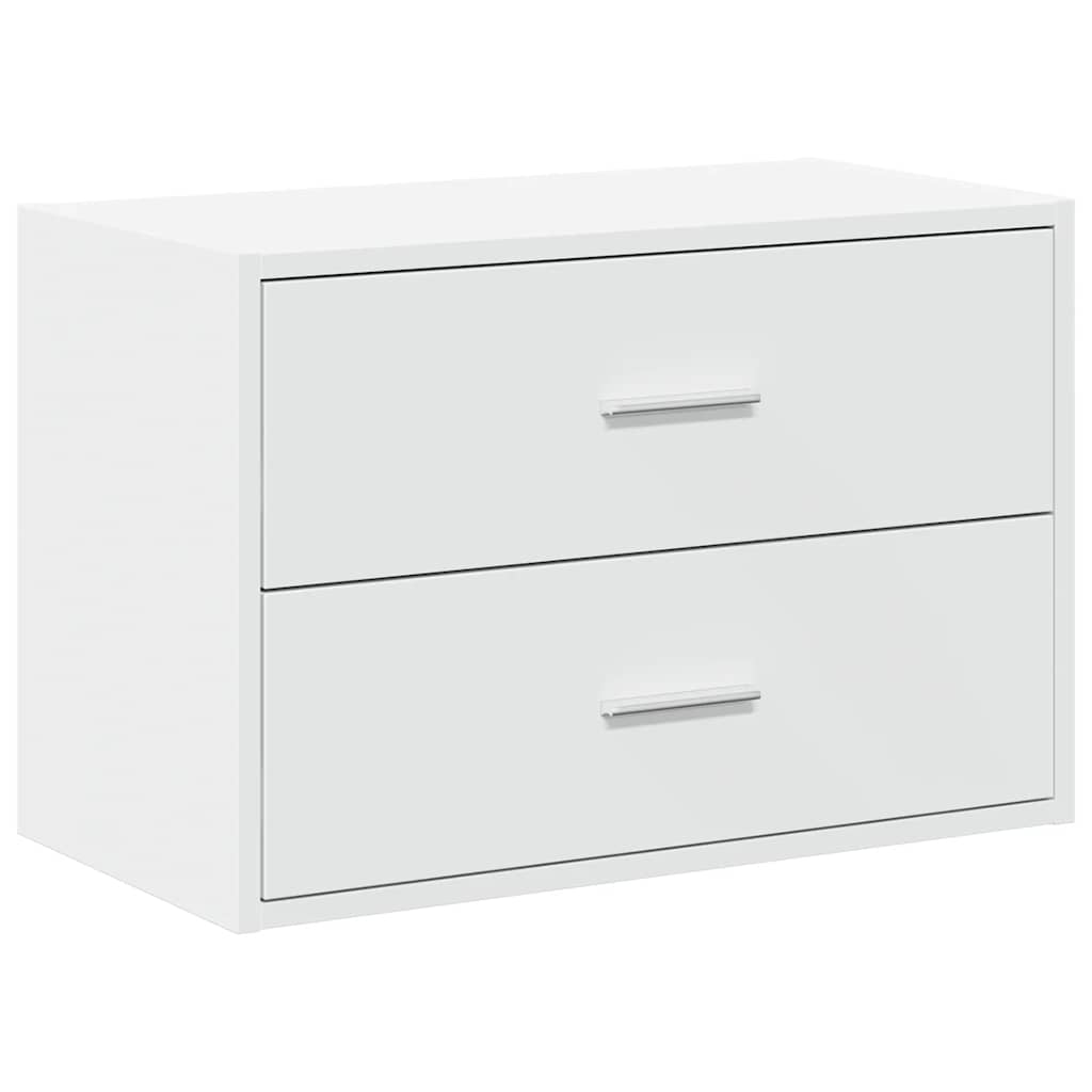 Ormarić s 2 ladice bijeli 60x31x40 cm izrađeno drvo